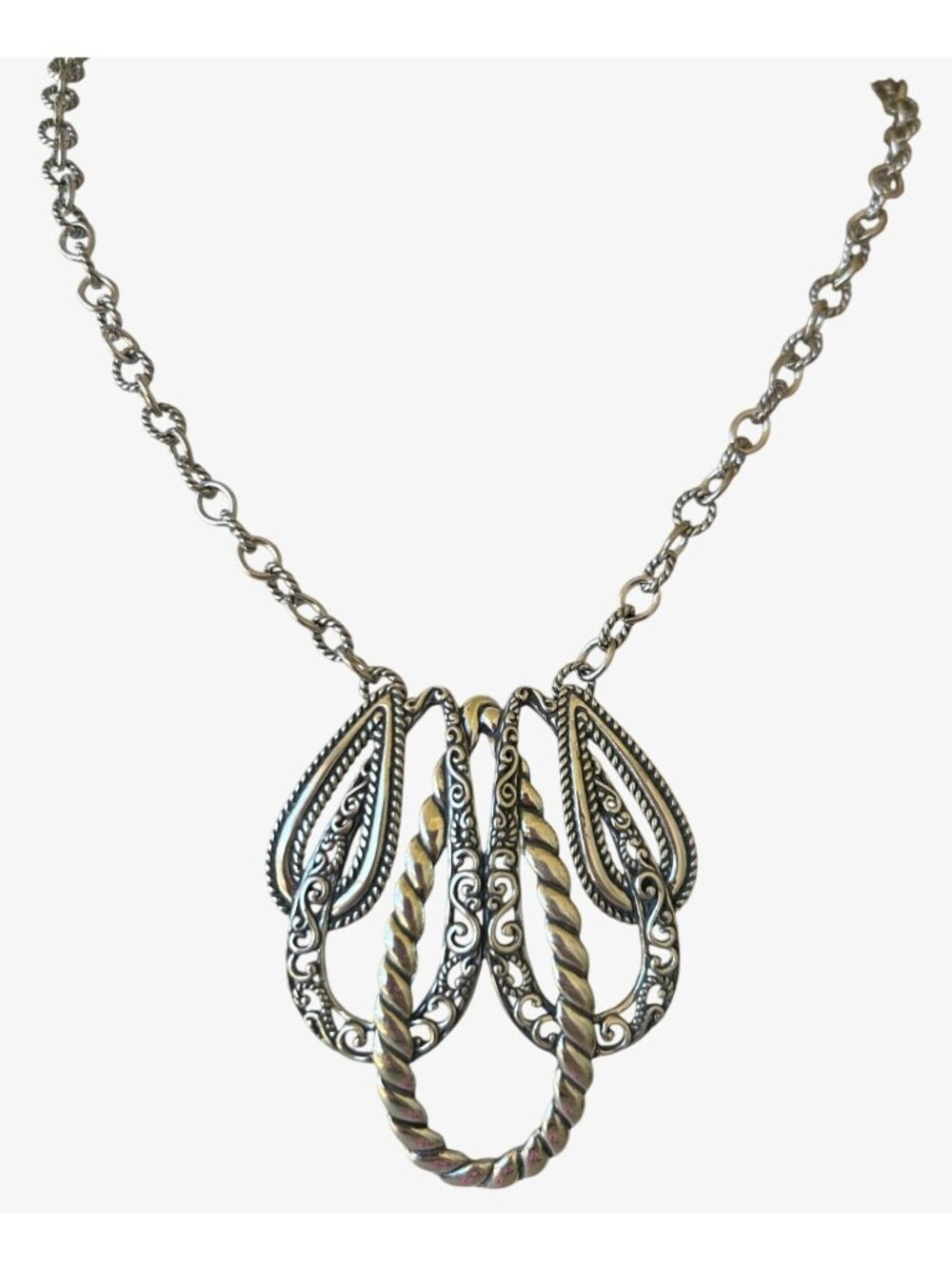 Carolyn Pollack Lasting Connections Sterling Silver Statement Necklace
